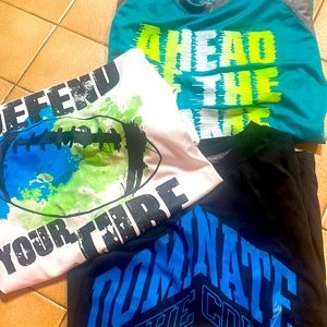 3 long sleeve drifit t shirts in boys size 10-12